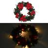 Christmas Wreath with LED Lights - 60 cm Green | Hipo Market