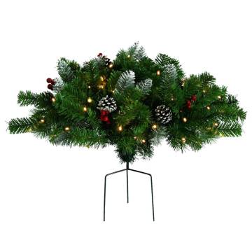 Artificial Pathway Pre-lit Christmas Tree - 40 cm PVC Green