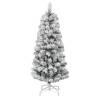 120 cm Artificial Hinged Christmas Tree with Flocked Snow