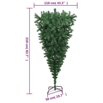 Upside-Down Artificial Christmas Tree - 210 cm Green