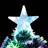 Pre-lit Green & White 64 cm Fibre Optic Christmas Tree