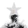 Pre-lit Green & White 64 cm Fibre Optic Christmas Tree