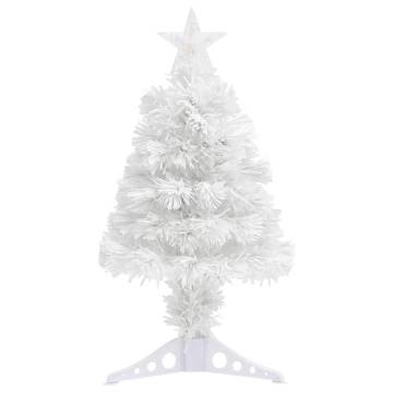 Pre-lit 64 cm White Artificial Christmas Tree - Fibre Optic