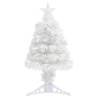 Pre-lit 64 cm White Artificial Christmas Tree - Fibre Optic