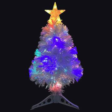 Pre-lit 64 cm White Artificial Christmas Tree - Fibre Optic