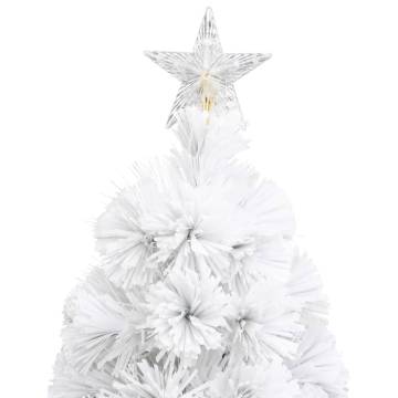 Pre-lit 64 cm White Artificial Christmas Tree - Fibre Optic