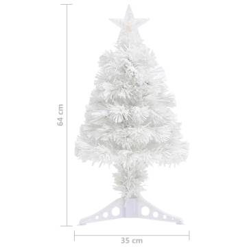 Pre-lit 64 cm White Artificial Christmas Tree - Fibre Optic