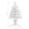 Pre-lit 64 cm White Artificial Christmas Tree - Fibre Optic