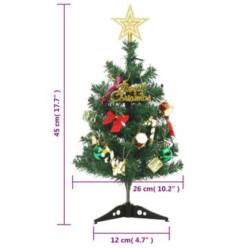 Mini Artificial Pre-lit Christmas Tree - 45 cm with 20 LEDs