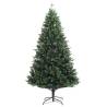 Lifelike 240 cm Artificial Hinged Christmas Tree with Red Berries