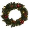 Christmas Wreaths 2 Pcs with Decoration - Green 45 cm