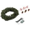 Christmas Wreaths 2 Pcs with Decoration - Green 45 cm