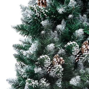 180 cm Artificial Christmas Tree with Pine Cones & Snow - Hipo Market