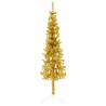  Slim Artificial Half Christmas Tree with Stand Gold 150 cm Colour gold Size 150 cm Quantity in Package 1 Number of Branch Tips 