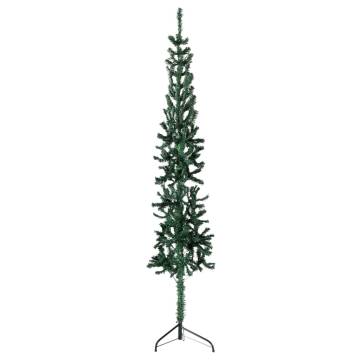 Slim Artificial Half Christmas Tree 120 cm - Space Saving Xmas Decor