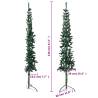 Slim Artificial Half Christmas Tree 120 cm - Space Saving Xmas Decor