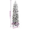 150 cm Pre-lit Christmas Tree with 80 LEDs & Flocked Snow