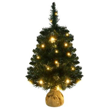 Artificial Pre-lit Christmas Tree - 60 cm Green PVC