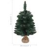 Artificial Pre-lit Christmas Tree - 60 cm Green PVC