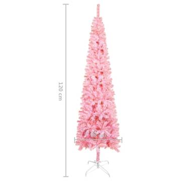 Slim Pink Christmas Tree 120 cm - Unique Holiday Decor