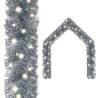  Christmas Garland with LED Lights 20 m Silver Colour silver Size 20 m Quantity in Package 1 Number of LEDs 