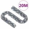 20m Silver Christmas Garland with LED Lights - Hipomarket