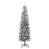 Artificial Slim Christmas Tree 210 cm with Flocked Snow | HipoMarket