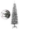 Artificial Slim Christmas Tree 210 cm with Flocked Snow | HipoMarket