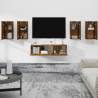 6 Piece TV Cabinet Set - Smoked Oak Engineered Wood | HipoMarket