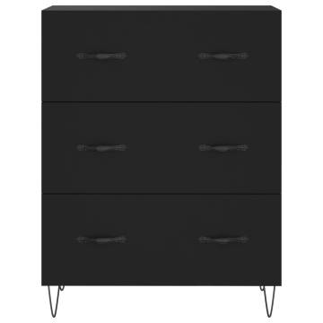 Highboard Black 69.5x34x180 cm Engineered Wood - Stylish Storage