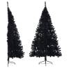  Artificial Half Christmas Tree with Stand Black 180 cm PVC Colour black Size 180 x 115 cm Quantity in Package 1 Number of Branch Tips 