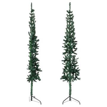 Slim Artificial Half Christmas Tree 210 cm - Space Saver