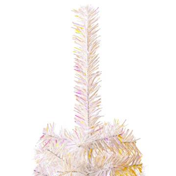 180 cm Iridescent Tips White Christmas Tree - Hipo Market