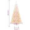 180 cm Iridescent Tips White Christmas Tree - Hipo Market