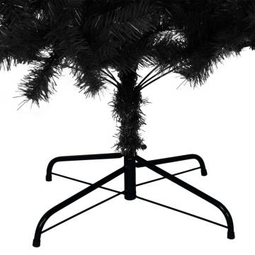 240 cm Black Artificial Christmas Tree with Stand - PVC