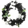 LED Christmas Wreath 60 cm Black PVC - Perfect Holiday Decor