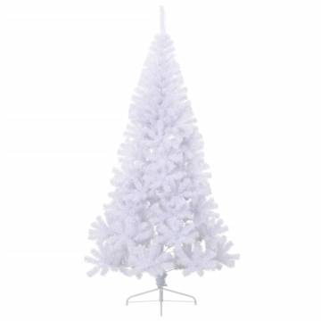 Artificial Half Christmas Tree 210 cm - White PVC | Hipo Market