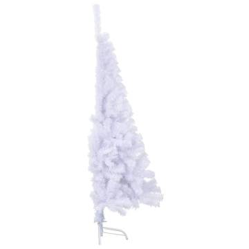 Artificial Half Christmas Tree 120 cm - White PVC | HipoMarket