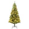 Pre-lit Christmas Tree with Pine Cones - 195 cm Green