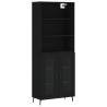 Stylish Highboard in Black - 69.5x34x180 cm | HipoMarket