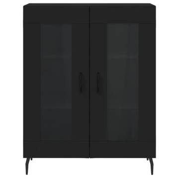 Stylish Highboard in Black - 69.5x34x180 cm | HipoMarket