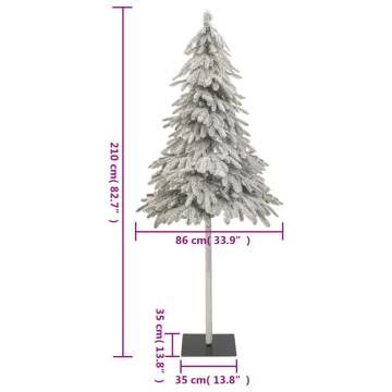 210 cm Flocked Snow Artificial Christmas Tree | Buy at Hipomarket