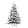 210 cm Artificial Hinged Christmas Tree with Flocked Snow