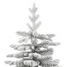 210 cm Artificial Hinged Christmas Tree with Flocked Snow