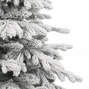 210 cm Artificial Hinged Christmas Tree with Flocked Snow