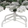 210 cm Artificial Hinged Christmas Tree with Flocked Snow