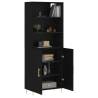 Stylish Highboard Black | 69.5x34x180 cm Engineered Wood