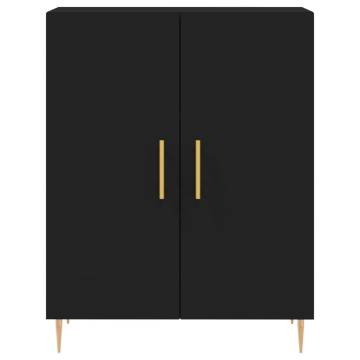 Stylish Highboard Black | 69.5x34x180 cm Engineered Wood