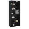 Stylish Highboard Black 69.5x32.5x180 cm | Durable Engineered Wood