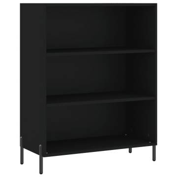 Stylish Highboard Black 69.5x32.5x180 cm | Durable Engineered Wood